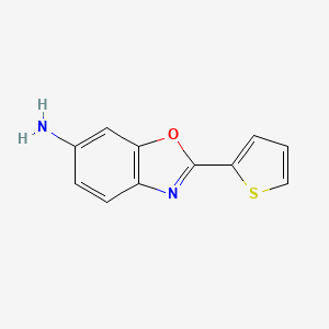 molecular formula C11H8N2OS B12112282 6-Benzoxazolamine, 2-(2-thienyl)- CAS No. 52331-76-7