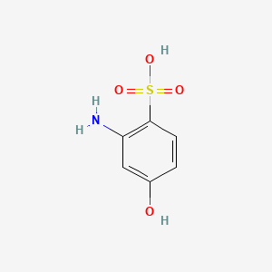 molecular formula C6H7NO4S B1211229 2-Amino-4-hydroxybenzenesulfonic acid CAS No. 5857-93-2