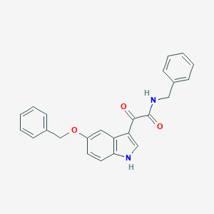 molecular formula C24H20N2O3 B121123 N,5-Dibenzyl-5-hydroxy-indole-3-glyoxylamide CAS No. 102754-41-6