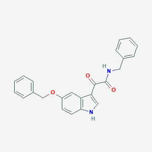 molecular formula C24H20N2O3 B121123 N-Benzyl-2-oxo-2-(5-phenylmethoxy-1H-indol-3-yl)acetamide CAS No. 102754-41-6