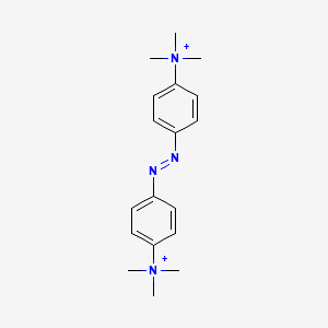 molecular formula C18H26N4+2 B1211230 p-Azophenyltrimethylammonium CAS No. 21704-61-0