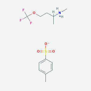 molecular formula C13H20F3NO4S B12112310 Methyl-(1-methyl-3-trifluoromethoxy-propyl)-ammonium tosylate 