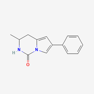 molecular formula C14H14N2O B12112384 3-methyl-6-phenyl-3,4-dihydro-2H-pyrrolo[1,2-c]pyrimidin-1-one 