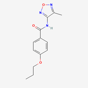 molecular formula C13H15N3O3 B12112395 N-(4-methyl-1,2,5-oxadiazol-3-yl)-4-propoxybenzamide 