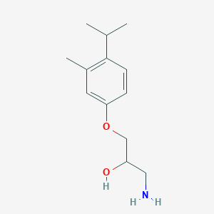 molecular formula C13H21NO2 B12112405 2-Propanol, 1-amino-3-[3-methyl-4-(1-methylethyl)phenoxy]- CAS No. 112169-38-7