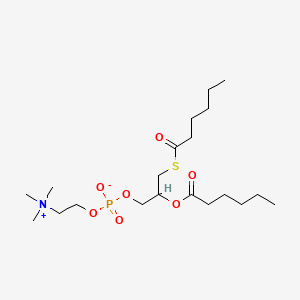 molecular formula C20H40NO7PS B1211241 1-(Hexanoylthio)-2-hexanoyl-3-phosphatidylcholine CAS No. 134153-58-5