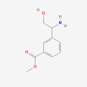 molecular formula C10H13NO3 B12112410 Methyl 3-(1-amino-2-hydroxyethyl)benzoate 
