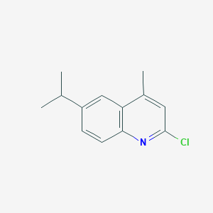molecular formula C13H14ClN B12112418 Quinoline, 2-chloro-4-methyl-6-(1-methylethyl)- CAS No. 952434-93-4