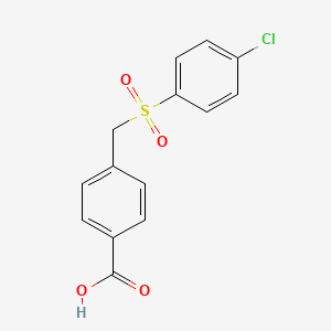 molecular formula C14H11ClO4S B12112452 4-(((4-Chlorophenyl)sulfonyl)methyl)benzoic acid CAS No. 110046-39-4