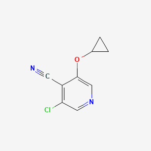 molecular formula C9H7ClN2O B12112457 3-Chloro-5-cyclopropoxyisonicotinonitrile 