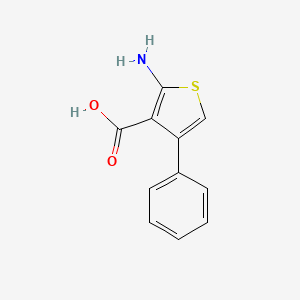 molecular formula C11H9NO2S B12112458 2-Amino-4-phenylthiophene-3-carboxylic acid 