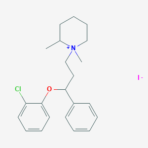 Piperidinium, 1-(3-(2-chlorophenoxy)-3-phenylpropyl)-1,2-dimethyl-, iodide