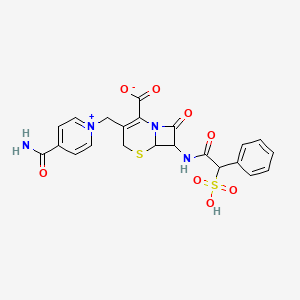 molecular formula C22H20N4O8S2 B1211255 Cefsulodin (stereochemistry not fully defined) 