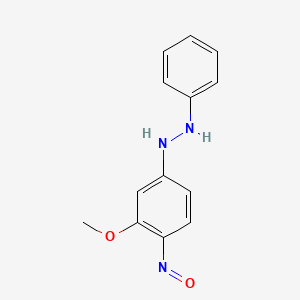 molecular formula C13H13N3O2 B1211257 N-Hydroxy-2-methoxy-4-(phenylazo)-benzenamine CAS No. 78265-95-9