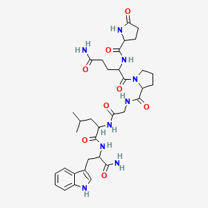 molecular formula C34H47N9O8 B12112571 Metamorphosin A (Hydractinia echinata) (9CI) 