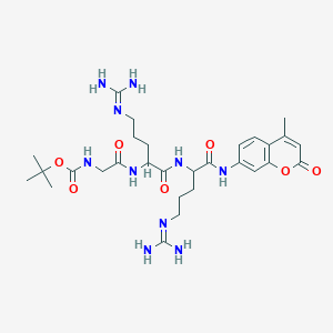 molecular formula C29H44N10O7 B12112598 Boc-Gly-Arg-Arg-AMC acetate salt 