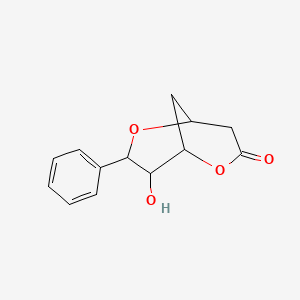 molecular formula C13H14O4 B12112610 8-hydroxy-7-phenyl-2,6-dioxabicyclo[3.3.1]nonan-3-one 