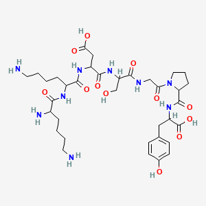 molecular formula C35H55N9O12 B12112642 H-DL-Lys-DL-Lys-DL-Asp-DL-Ser-Gly-DL-Pro-DL-Tyr-OH 