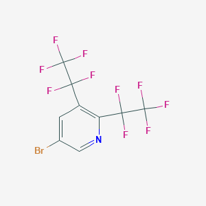 molecular formula C9H2BrF10N B12112661 5-Bromo-2,3-bis-pentafluoroethyl-pyridine 