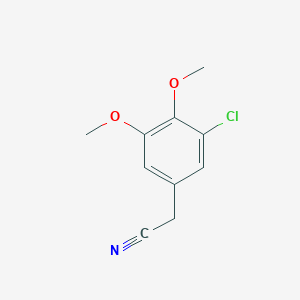 molecular formula C10H10ClNO2 B12112763 Benzeneacetonitrile, 3-chloro-4,5-dimethoxy- CAS No. 104113-75-9