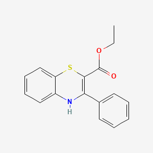 molecular formula C17H15NO2S B12112765 ethyl 3-phenyl-4H-1,4-benzothiazine-2-carboxylate CAS No. 28863-86-7