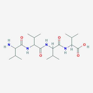 molecular formula C20H38N4O5 B12112766 H-DL-Val-DL-Val-DL-Val-DL-Val-OH 