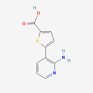 molecular formula C10H8N2O2S B12112776 2-Thiophenecarboxylic acid, 5-(2-amino-3-pyridinyl)- CAS No. 887201-28-7
