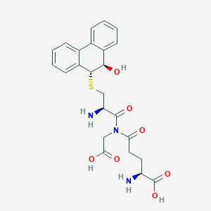 molecular formula C24H27N3O7S B1211278 9,10-Dihydro-9-glutathionyl-10-hydroxyphenanthrene CAS No. 84107-69-7