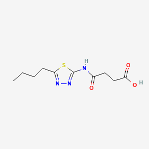 molecular formula C10H15N3O3S B12112816 N-(5-Butyl-1,3,4-thiadiazol-2-yl)succinamic acid CAS No. 79888-42-9