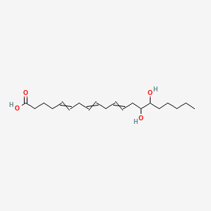 molecular formula C20H34O4 B1211285 14,15-Dihydroxyicosa-5,8,11-trienoic acid 