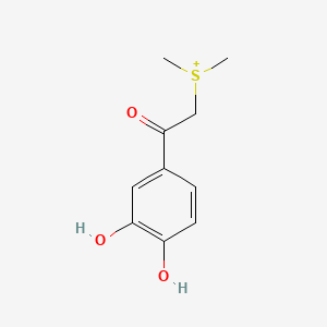 molecular formula C10H13O3S+ B1211286 (2-(3,4-Dihydroxyphenyl)-2-oxoethyl)dimethylsulfonium CAS No. 80263-70-3