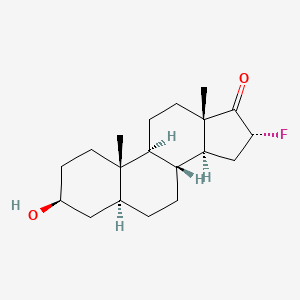 molecular formula C19H29FO2 B1211287 3beta-Hydroxy-16alpha-fluoro-5alpha-androstan-17-one CAS No. 80724-82-9