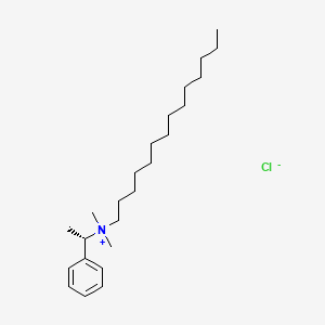 molecular formula C24H44ClN B1211292 Benzenemethanaminium, N,N,alpha-trimethyl-N-tetradecyl-, chloride, (S)- CAS No. 83709-97-1