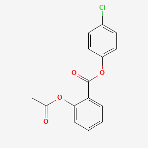molecular formula C15H11ClO4 B12112953 Benzoic acid, 2-(acetyloxy)-, 4-chlorophenyl ester CAS No. 52602-12-7