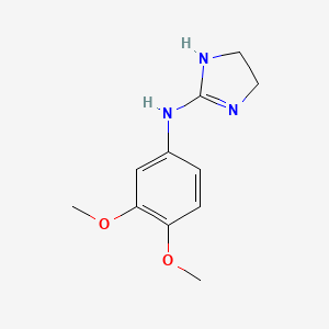 molecular formula C11H15N3O2 B1211296 N-(3,4-dimethoxyphenyl)-4,5-dihydro-1H-imidazol-2-amine 