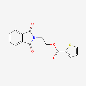 molecular formula C15H11NO4S B1211305 2-Thiophenecarboxylic acid 2-(1,3-dioxo-2-isoindolyl)ethyl ester 