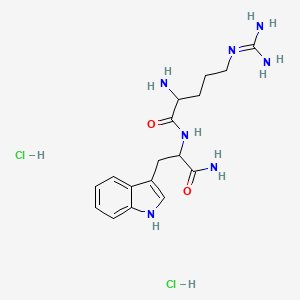 molecular formula C17H27Cl2N7O2 B12113066 H-Arg-Trp-NH2 2 HCl 