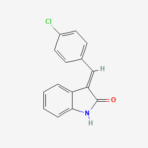 molecular formula C15H10ClNO B12113079 (E)-3-(4-Chlorobenzylidene)indolin-2-one 