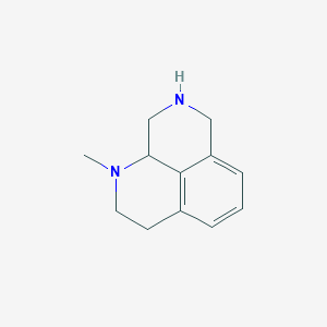 molecular formula C12H16N2 B12113091 1H-Benzo[de][1,7]naphthyridine, 2,3,7,8,9,9a-hexahydro-1-methyl- CAS No. 610279-92-0