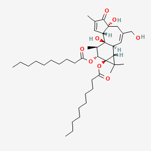 molecular formula C40H64O8 B1211315 Phorbol 12,13-didecanoate CAS No. 24928-17-4