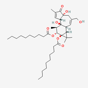 molecular formula C40H64O8 B1211315 佛波醇-12,13-二癸酸酯 CAS No. 24928-17-4