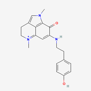 molecular formula C20H22N3O2+ B1211318 Makaluvamine P CAS No. 377085-54-6