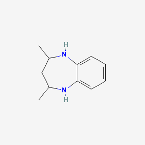 molecular formula C11H16N2 B12113192 1H-1,5-Benzodiazepine, 2,3,4,5-tetrahydro-2,4-dimethyl- 
