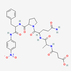 molecular formula C32H39N7O10 B12113275 Suc-DL-Ala-DL-Gln-DL-Pro-DL-Phe-pNA 