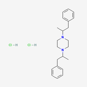 molecular formula C22H32Cl2N2 B1211329 Piperazine, 1,4-bis(alpha-methylphenethyl)-, dihydrochloride CAS No. 13754-23-9