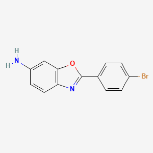 molecular formula C13H9BrN2O B12113409 2-(4-Bromophenyl)-1,3-benzoxazol-6-amine 