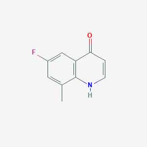 molecular formula C10H8FNO B12113422 6-Fluoro-8-methylquinolin-4-ol 