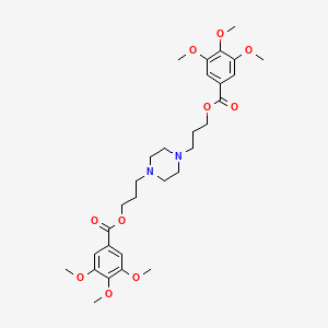 3-[4-[3-(3,4,5-Trimethoxybenzoyl)oxypropyl]piperazin-1-yl]propyl 3,4,5-trimethoxybenzoate