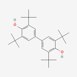 molecular formula C28H42O2 B1211352 [1,1'-Biphenyl]-4,4'-diol, 3,3',5,5'-tetrakis(1,1-dimethylethyl)- CAS No. 128-38-1