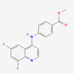 molecular formula C17H12F2N2O2 B12113544 Methyl 4-((6,8-difluoroquinolin-4-yl)amino)benzoate 